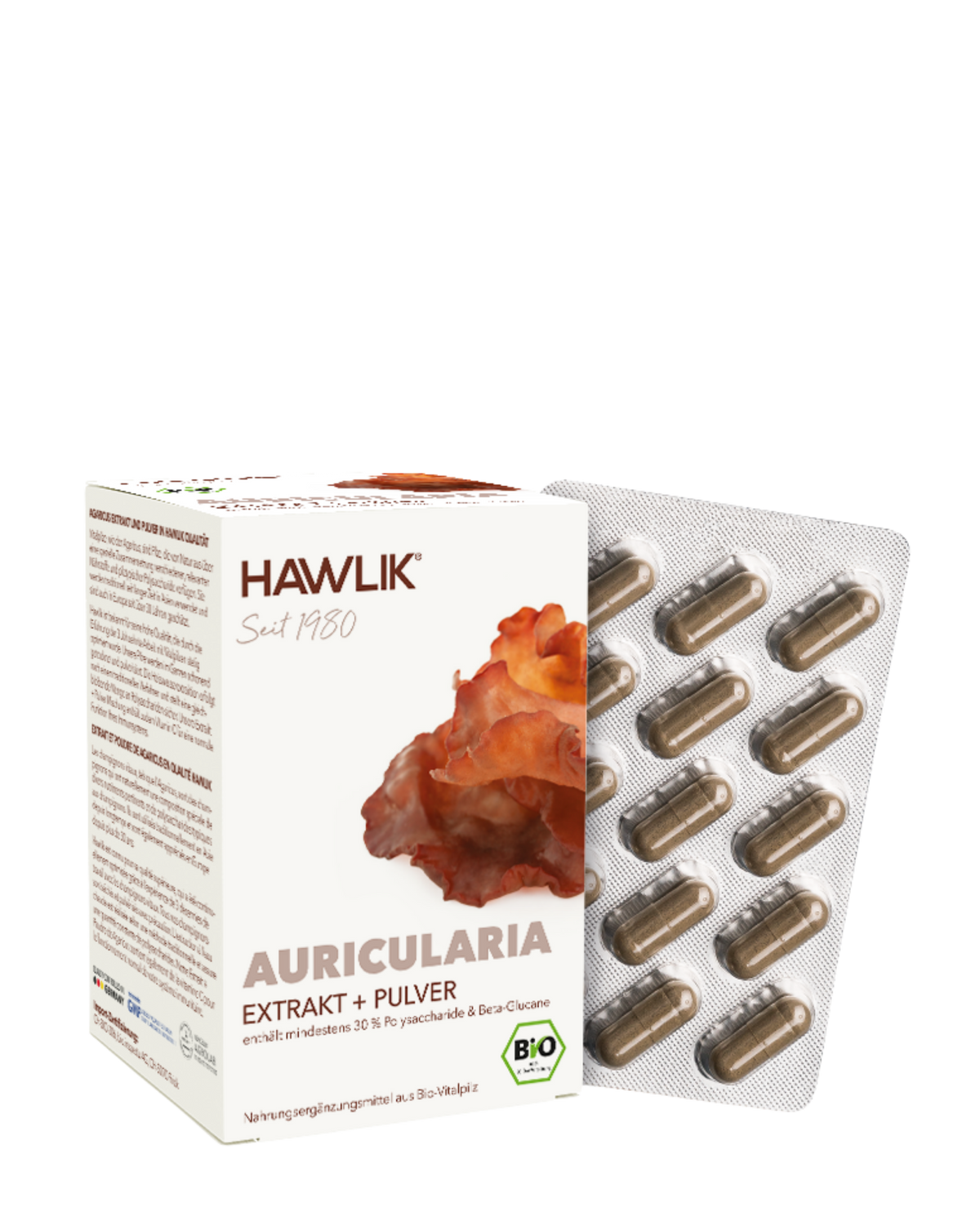 BIO Auricularia Extrakt + Pulver Kapseln