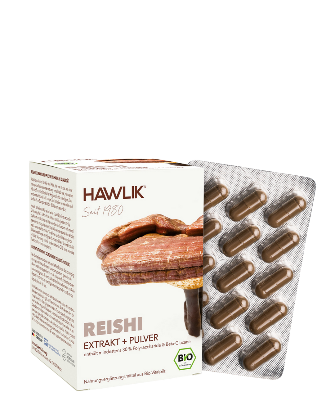 BIO Reishi Extrakt + Pulver Kapseln