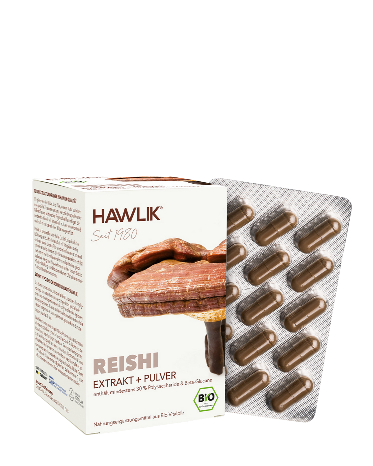 BIO Reishi Extrakt + Pulver Kapseln